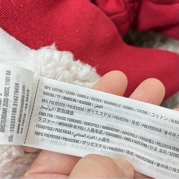 Abercrombie Fitch womens fleece lined hooded zip up size S - Picture 7 of 7